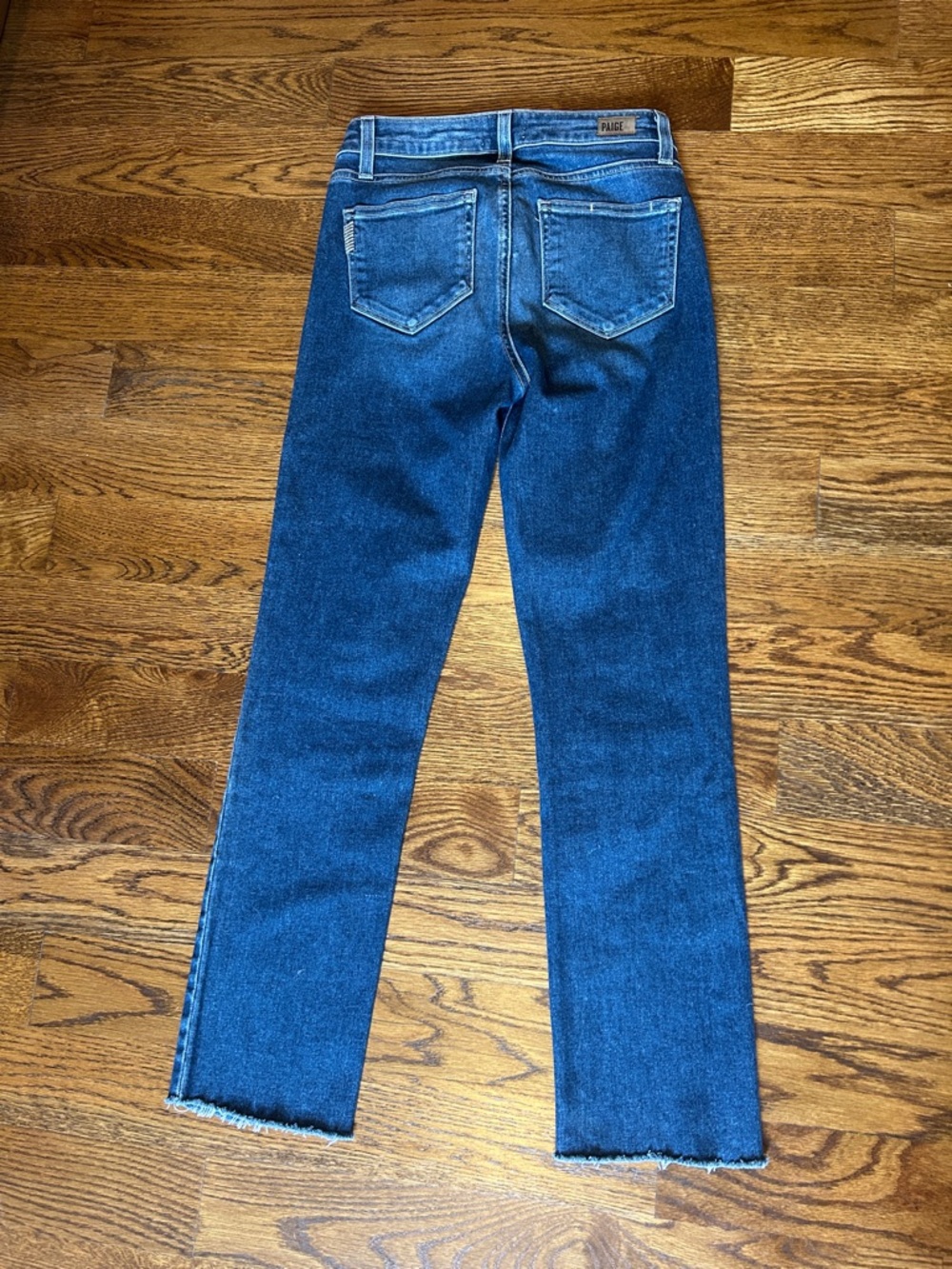 NWOT PAIGE jacqueline straight w/ raw hem jeans in axel - Picture 5 of 10